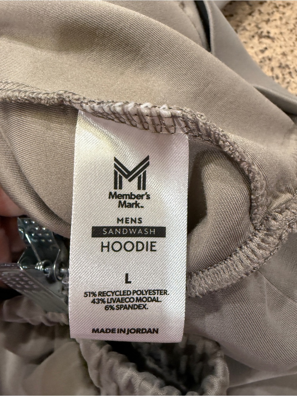 Men's Taupe Hooded Sweatshirt and Jogger Set - Picture 10 of 11